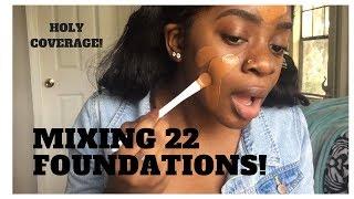 MIXING ALL OF MY FOUNDATIONS!