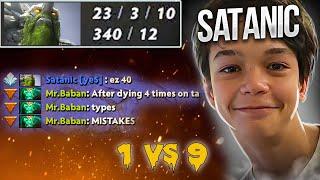 SATANIC GOES 1 VS 9 MODE | INSANE TINY CARRY