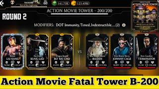 Fatal Action Movie Tower Boss Battle 200 & Hard Battle 184,185,189 Fight + Rewards MK Mobile