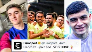 Famous Reactions On Spain Winning the Paris 2024  Olympics Final Against France