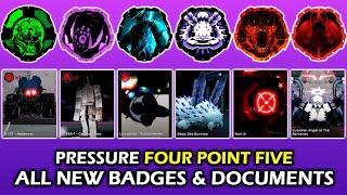 Pressure: "Four Point Five" - How to Get All New Badges & Documents | Roblox