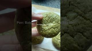 Matcha Cookies!#baking #matchacookies #cookies #christmasbaking #youtubeshorts #shortvideo