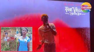 Black Sherif Cry on stage performing "Oh Paradise"  for his girlfriend  - first time 