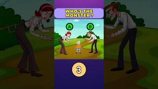 Who's the monster? #puzzle #brainteaser #quiz #logicpuzzle #mystery #logicpuzzle #riddle