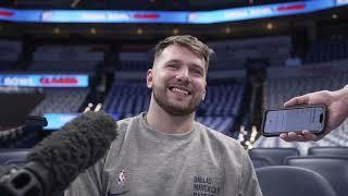 Dallas Mavericks' Luka Doncic Interview at Shootaround Before Game 1 vs Thunder