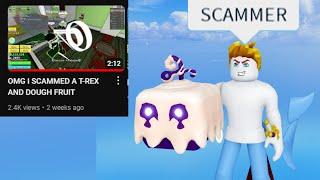 I tricked this scammer into eating a Dough Fruit he scammed (Blox Fruits)