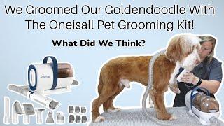 Oneisall Pet Grooming Kit | Lets Groom Our Mini Goldendoodle!