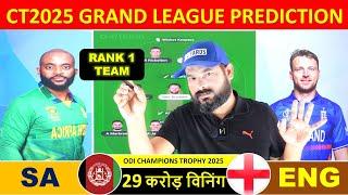 Champions Trophy 2025 | SA vs ENG Match Prediction | SouthArfica vs England CT2025 Match Prediction