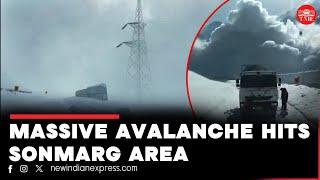 Caught on Cam | Massive avalanche hits Sarbal area of Sonmarg in Ganderbal