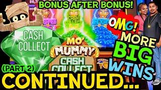  COLLECTING CASH on Mo Mummy - Bonus after Bonus! Part 2 #casino #cash #slots #liveplay