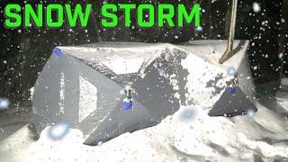 Winter Camping in a Snowstorm | Blizzard Conditions | Hot Tent with Woodstove