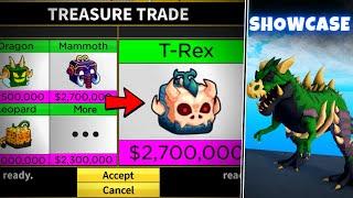 Trading For T-REX Fruit + Showcase! - Blox Fruits Christmas Update