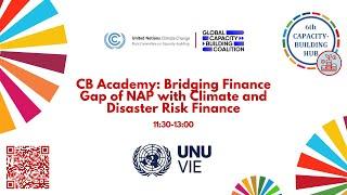 CB Academy: Bridging Finance Gap of NAP with Climate and Disaster Risk Finance