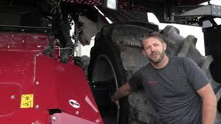 Case IH 8250 combine daily walk-around and service checks