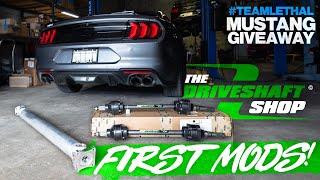 First Mods Installed on our Giveaway Mustang! - Driveshaft Shop Axles and Driveshaft Install