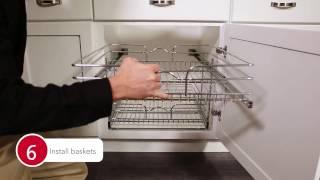 5WB2 Chrome Pull-Out Baskets For Your Kitchen Cabinet Installation | KitchenSource.com