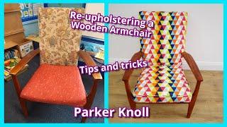 PARKER KNOLL REUPHOLSTERY | HOW TO UPHOLSTER A CHAIR | UPHOLSTERY FOR BEGINNERS | FaceliftInteriors