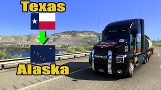 Longest Delivery | Texas to Alaska | Mack Anthem | American Truck Simulator | Logitech G29