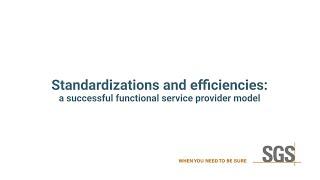 SGS standardization and efficiencies: a successful functional service provider model