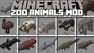 Minecraft TAME AND BUILD A ZOO WITH ANIMALS MOD / DANGEROUS PLUS CREATURES !! Minecraft Mods