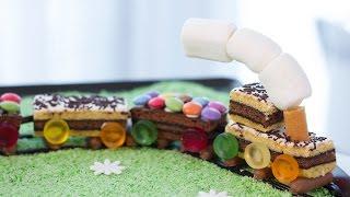 Gâteau train d'anniversaire facile