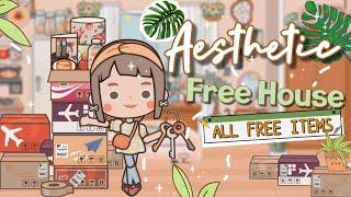 Miga World AESTHETIC FREE HOUSE DESIGN  | using ALL FREE ITEMS DECORATIONS| Miga town |tocaboca