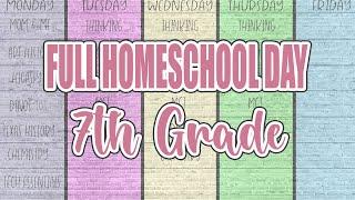 Full Homeschool Day 7th Grade | Realistic Look at Middle School Homeschool