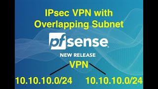 [PfSense] IPsec site-to-site VPN with Overlapping subnet/subnet to subnet NAT on IPsec VPN