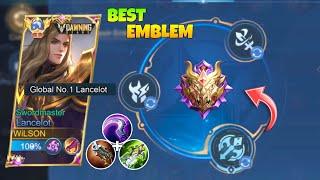 GLOBAL LANCELOT BEST BUILD & EMBLEM FOR NEW UPDATE!! (WTF DAMAGE!)