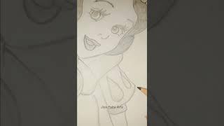 Snowwhite  Beautiful Sketch || Pencil sketch  #shorts#jiyafairyarts