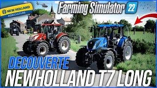 DÉCOUVERTE DU NEW HOLLAND T7 LONG PLM !!  Un magnifique mod ! - Farming simulator 22