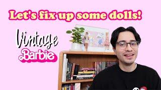 Let's Fix Up Some Dolls! (Vintage Barbie, Doll Collector Vlog)