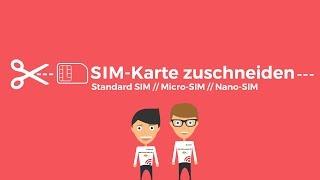 SIM Karte zuschneiden mit der SIM Karten Schablone