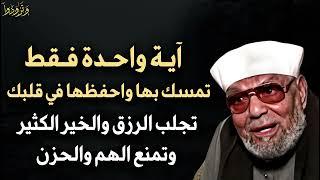 آية واحدة تمسك بها تجلب الرزق والخير وتمنع الحزن والهم إياك أن تتركها - محمد متولي الشعراوي