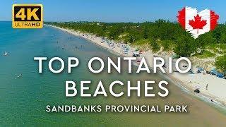 SANDBANKS Park Beaches in Ontario (NEW  4K Aerials)