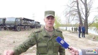 В Минусинск военные привезли мост