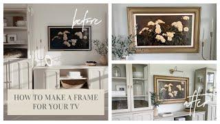 HOW TO MAKE A FRAME FOR YOUR TV | SAMSUNG FRAME TV DIY | HOME DECOR ON A BUDGET