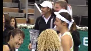 Ai Sugiyama & Katarina Srebotnik  after defeat in Madrid final 2007