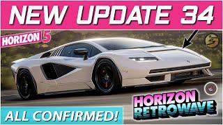 5 NEW Cars, Neon Highway GAMEPLAY + NEW Badges/Horns (Forza Horizon 5 UPDATE 34 Horizon Retrowave)
