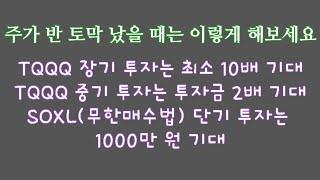 주가가 반 토막 났을 때는 이렇게 해보세요 / TQQQ, SOXL로 장기, 중기, 단기 투자 중