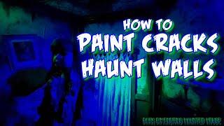 Easy How to Paint Cracks & Age DIY Haunted House Walls for Halloween or Horror Theme / Old and Mold