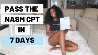 How to pass the NASM CPT in 7 DAYS!! | Personal Trainer Certification | Rosemarie Miller