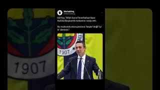 Ali Koç: "Allah bana Fenerbahçe Spor Kulübü Başkanlık makamını nasip etti.Bu makamda oturuyorsanız