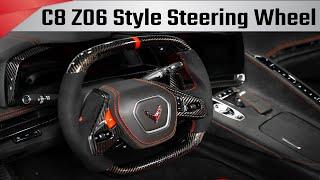 C8 Corvette Carbon Fiber Steering Wheel - Paragon Performance