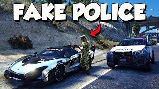 STEALING SUPERCARS AS A FAKE COP SA GTA V RP