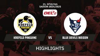 DEL2: Krefeld Pinguine vs. Blue Devils Weiden I Highlights - 21. Spieltag | SDTV Eishockey