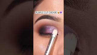 Easy Purple Cut Crease Eye Makeup Tutorial #ytshorts #youtubeshorts #eyemakeup #glamreel