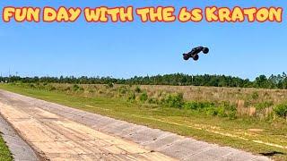 Big Jumps And Testing Of The New Wheelie Bar For The Arrma Kraton 6S