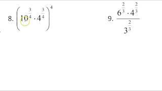 Day 7 HW   Multiplying and Dividing with Fractional (Rational) Exponents