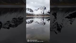 Reflection of Vestrahorn Mountain in Iceland